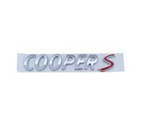 Aqxycde 3D ABS Negro Cromado Letras del Coche Logotipo del Tronco Trasero Cooper S Emblema Etiqueta Adhesiva Compatible con Cooper S R56 R53 R60 F56 Accesorios Plug and Play, sólido y Hermoso(Chrome)