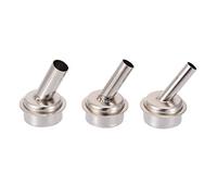 Aqxyedc 3 unids 45 grados boquilla curvada curvada 6/7 / 9mm boquillas de pistola de aire caliente compatibles con Rápido 861dw Estación de soldadura wanglan