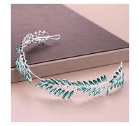 Aqxyedc 6 Color Cristal Rhinestone Boda Diadema Tiara Niño Niño Pelo Adornos Novia Hairband Mujeres Pelo Joyería wanglan(Verde)