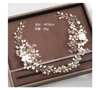 Aqxyedc Accesorios for el cabello de boda a la moda for mujer, flor trasera con diamantes de imitación, ambos extremos, peineta hecha a mano for novia, tocado de graduación, joyería wanglan