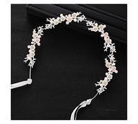 Aqxyedc Accesorios for el cabello de boda hechos a mano, diadema de cristal de perlas, tocado de novia, diadema de princesa de Color plateado, accesorios de Tiara for graduación wanglan(Silver)