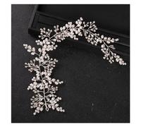 Aqxyedc Accesorios for el cabello de novia de cristal for boda, diadema de flores de perlas, diadema hecha a mano, decoración de cuentas, peine for el cabello for mujer wanglan