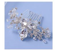 Aqxyedc Accesorios nupciales for el cabello de boda, peinetas de cristal for mujer, joyería for el cabello con diamantes de imitación, tocado de novia, fiesta, regalo de dama de honor wanglan