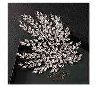 Aqxyedc Adornos intermitentes, accesorios de pinza for el pelo de novia con perlas de diamantes de imitación, joyería elegante for boda, peineta de cristal for novia, tocado wanglan