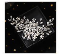 Aqxyedc Color plateado Hecho a mano Pein Pein Pearl Rhinestone Horquillero Cabello Accesorios for el cabello for las mujeres Joyería de pelo de la novia Tiara Regalo wanglan