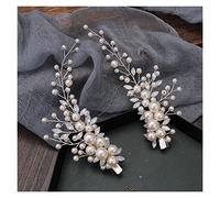 Aqxyedc Cristal de nupcial Pearl Flower Flor Clip de Pelo Estilo Floral Barrette Novia Joyería de pelo Dama de honor Boda Hairbands Accesorios wanglan