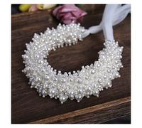 Aqxyedc Cuentas de cristal hechas a mano, diademas nupciales, perlas simuladas a la moda, accesorios for el cabello de boda for mujer, velo, cinta, diadema, pieza for la cabeza wanglan