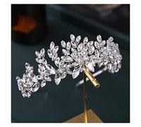 Aqxyedc Diadema nupcial hecha a mano con diamantes de imitación, diadema de flores, tocado de boda de cristal, tocado de moda, regalo de fiesta for mujer, aro for el pelo wanglan