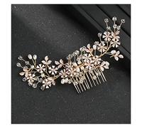 Aqxyedc Flor Pearl Pein Peine Pein Accesorios for el cabello for las Mujeres Diezera Accesorios de boda Hecho a mano Joyería de cabeza Novia wanglan