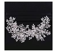Aqxyedc Nuevo diseño Crystal Rhinestone peine peine for el cabello accesorios for el cabello doble peines for el cabello doble for la novia Crystal Rhinestone Headband wanglan(Silver)