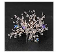 Aqxyedc Pearl Pearl Pearl Rhinestone Cabello de boda PEBS ACCESORIOS DE PELO DE NOMBROS for LAS MUJERES DE NOVIA DE PELO DE PELIGHT PELUCHA DE PISTA DE PIEL wanglan(Brass Plated)