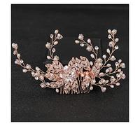Aqxyedc Pearl Pearl Pearl Rhinestone Cabello de boda PEBS ACCESORIOS DE PELO DE NOMBROS for LAS MUJERES DE NOVIA DE PELO DE PELIGHT PELUCHA DE PISTA DE PIEL wanglan(Black Gun Plated)