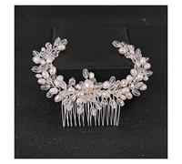 Aqxyedc Pearl Pearl Pearl Rhinestone Cabello de boda PEBS ACCESORIOS DE PELO DE NOMBROS for LAS MUJERES DE NOVIA DE PELO DE PELIGHT PELUCHA DE PISTA DE PIEL wanglan(Blue White Zinc Plated)