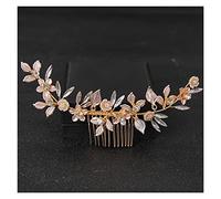 Aqxyedc Pearl Pearl Pearl Rhinestone Cabello de boda PEBS ACCESORIOS DE PELO DE NOMBROS for LAS MUJERES DE NOVIA DE PELO DE PELIGHT PELUCHA DE PISTA DE PIEL wanglan(Champagne Gold)