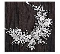 Aqxyedc Pearl Rhinestone Flowe Deeingband Hairband Tiara Accesorios for el cabello for las mujeres Fides Bodas Accesorios for el cabello Queen Party Tiara Regalo wanglan(Rhodium Plated)