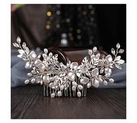Aqxyedc PEARLOS DE COLOR DE PEARLAS CRISTAL TIARAS PIEZOS for EL PIE DE PELO for LOS ACCESORIOS DE PELO DE BODA JOYA DE PELO NOMBRICA CABEZA DE MUJER wanglan