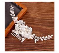 Aqxyedc Peineta de flores de perlas, joyería for el cabello de boda, peineta for el cabello for mujer, accesorios for la cabeza, diadema, accesorios for el cabello de boda for mujer wanglan