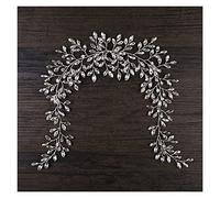 Aqxyedc Rhinestone Crystal Headband Wedding Hair Vid Diadema Cabeza nupcial Novia Pelo Joyería Boda Cabello Accesorio wanglan