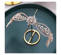 Aqxyedc Rhinestone Peine Peine Diadema Hairband Crystal Tiara Diadema for mujer Novia Accesorios for el cabello de la novia Regalo de joyería de cabello nupcial wanglan(Rose gold)