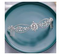 Aqxyedc Rhinestone Peine Peine Diadema Hairband Crystal Tiara Diadema for mujer Novia Accesorios for el cabello de la novia Regalo de joyería de cabello nupcial wanglan(Silver)