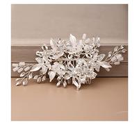 Aqxyedc Rose Oro Rhinestone Pein Pein Bodas Accesorios for el cabello for la novia Mujeres Crystal Headpiece Adornos de pelo Joyería de pelo nupcial wanglan(Silver)