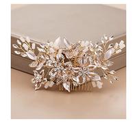 Aqxyedc Rose Oro Rhinestone Pein Pein Bodas Accesorios for el cabello for la novia Mujeres Crystal Headpiece Adornos de pelo Joyería de pelo nupcial wanglan(Gold)