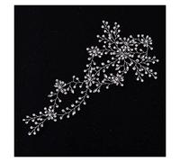Aqxyedc Trendy novia diadema de plata color de rhinestone diadema de cristal de la boda tiara banda de pelo hembra tocado de la boda accesorios for el cabello wanglan