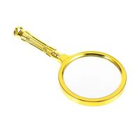 Aqxyedc VNJUGF Lupa de Mano Mira Royal Detective de 90 mm chapada en Oro, Gafas for niños, lupas de Mano, Herramientas de Lectura for Personas Mayores wanglan