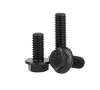 Aqxyju 1~5 piezas Tornillos de cabeza hexagonal con brida negra M10 M12 Paso 1,25 Tornillos de cabeza hexagonal con almohadilla Tornillo de cabeza hexagonal Grado 10,9 Acero al carbono(M10x35mm-FT-3pc