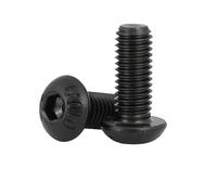 Aqxyju 2~10 piezas BSW British Standard 1/8 5/32 3/16 1/4 5/16 3/8 Grado 10.9 Tornillo de cabeza hexagonal con cabeza de hongo, color negro(5I32-32(10pcs),1/2")