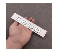 Aqxyju 3D ABS Cromo Negro Logo C200 Emblema Letras Insignia del Tronco del Coche Compatible con C200 W204 W205 C 200 C200 Accesorios Adhesivos Pegatinas sexuales para automóviles(Chrome 17-24)