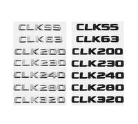 Aqxyju Etiqueta engomada de la insignia de la caja trasera del emblema de las letras del maletero trasero del coche Compatible con CLK55 CLK63 CLK200 CLK230 CLK240 CLK280 CLK320 CLK Class Pegatinas se