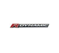 Aqxyju Etiqueta engomada del Emblema de la Puerta del Logotipo 3D de Metal R Dynamic Compatible con los Accesorios VELAR Sport Defender Discovery Pegatinas sexuales para automóviles(Silver)