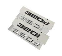 Aqxyju Letras cromadas 3D for coche compatibles con 316i 318i 318d 320i 320d 325i 325d 330i 330d E46 E36 E90 F30 Emblema Logo Adhesivo Accesorios for maletero Pegatinas sexuales para automóviles(Gloss