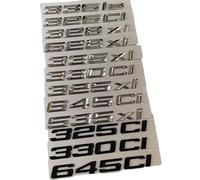 Aqxyju Número de letra ABS 325Ci 330Ci 645Ci 325xi 528xi 335ix Emblema compatible con E46 E90 E91 E92 Coche deportivo Roadster Coupe Etiqueta engomada del maletero del coche Pegatinas sexuales para au