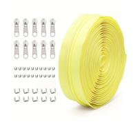 Aqxypas 1 JUEGO, se pueden seleccionar 50 colores, 5 cremalleras de nailon. Adecuado for bricolaje como ropa, bolsos, textiles for el hogar, etc.(108 bright yellow)