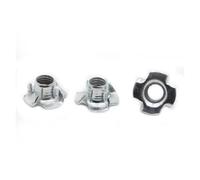 Aqxypas 10/20 piezas M3 M4 M5 M6 M8 M10 acero al carbono Chapado en Zinc cuatro garras golpe en madera tuerca cautiva inserto(M6 10pcs)