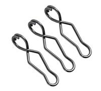 Aqxypas 20 Piezas de Clip de Pesca de Cambio rápido, Broche de Pesca for Anzuelo Giratorio, Conector de crankbait de Acero Inoxidable for Agua Salada(S-20pcs)