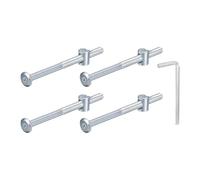 Aqxypas 4/5/10 Uds tornillo con cabeza hueca hexagonal tuercas de barril M6x80/90/100/110/120mm muebles sillas cunas(Silver,10PCS_M6 X 120MM)