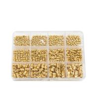 Aqxypas 520 Uds M2 M3 M4 M5 Kit de inserciones roscadas de latón for impresión 3D, Tuercas moleteadas termofijadas for piezas de plástico, sujetadores métricos