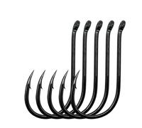 Aqxypas Anzuelos de pesca de 50 a 100 Uds., anzuelo con pico de pulpo, anzuelo de pesca de carpa, anzuelo de Jigging con púas, accesorios de pesca en hielo de acero alto en carbono negro(Size-5 Gap-8.