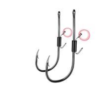 Aqxypas Anzuelos for camarones Vivos, Cebo de Boca Ancha, Gusano de Pesca, Anzuelo Simple for Tortuga Carey, Accesorio Blando(15pcs Sets)