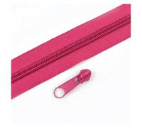 Aqxypas Cinta de cremallera nailon arcoíris, decoración deslizante, cierre, Kit reparación, bolsa, accesorios costura ropa, 3#5#3/5/10M(HotPink,5MZips 5PcsSliders,No5)