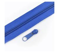 Aqxypas Cinta de cremallera nailon arcoíris, decoración deslizante, cierre, Kit reparación, bolsa, accesorios costura ropa, 3#5#3/5/10M(Blue,10MZips 10PcsSliders,No3)