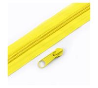 Aqxypas Cinta de cremallera nailon arcoíris, decoración deslizante, cierre, Kit reparación, bolsa, accesorios costura ropa, 3#5#3/5/10M(Yellow,20MZips 20PcsSliders,No3)