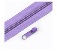 Aqxypas Cinta de cremallera nailon arcoíris, decoración deslizante, cierre, Kit reparación, bolsa, accesorios costura ropa, 3#5#3/5/10M(LightPurple,3MZips 3PcsSliders,No3)