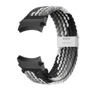 Aqxypas Correa de 20mm for Galaxy Watch 4/5/6/pro/classic 45mm 44mm 40mm 43mm 47mm, pulsera de nailon sin huecos, Correa Galaxy Watch 6(Black clever,Galaxy watch 5 44mm)