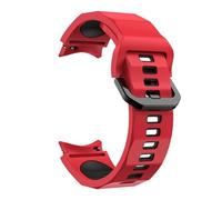 Aqxypas Correa de silicona for Galaxy Watch 5 Pro 45mm Silicone Wave Ocean Band for Galaxy Watch 5 4 Correa 40 44 45 Rojo Negro(Red black)