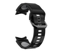 Aqxypas Correa de silicona for Galaxy Watch 5 Pro 45mm Silicone Wave Ocean Band for Galaxy Watch 5 4 Correa 40 44 45 Rojo Negro(Black gray)