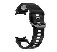 Aqxypas Correa de silicona for Galaxy Watch 5 Pro 45mm Silicone Wave Ocean Band for Galaxy Watch 5 4 Correa 40 44 45 Rojo Negro(Black white)